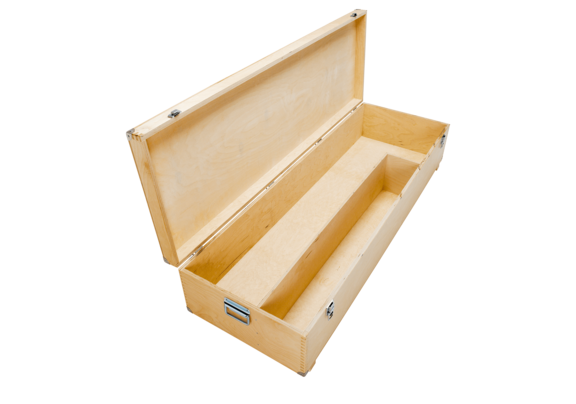 Wooden casket for testing devices